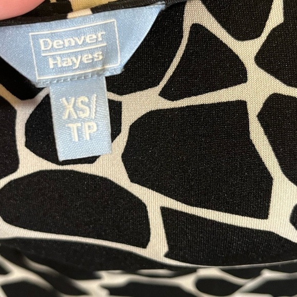 Denver Hayes XS Stretchy Dress Built In Bra Animal Print Black and White - Picture 13 of 15